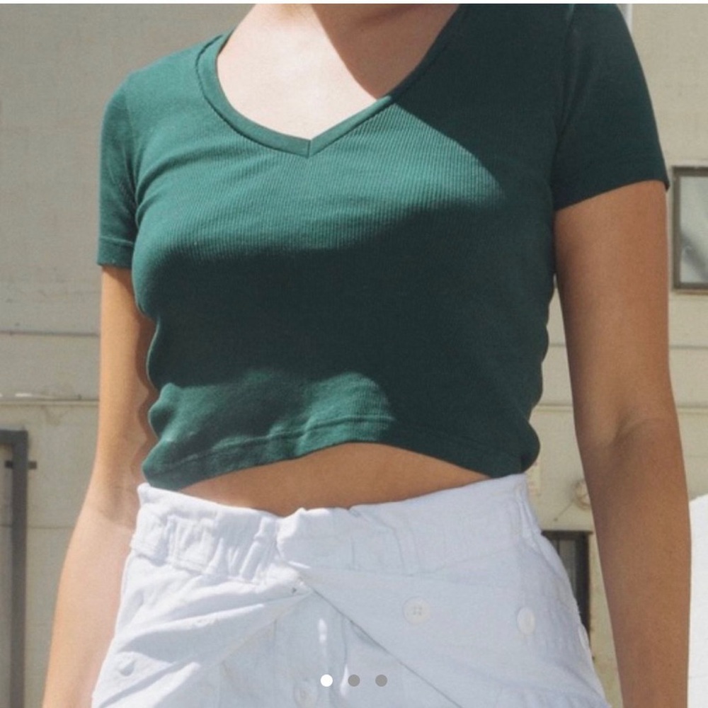 Brandy Melville Green Crop Top